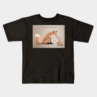 Mum Fox and his kit Kids T-Shirt